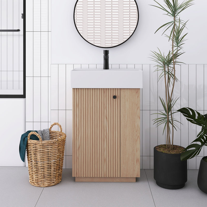 Meuble-lavabo 21,6 po avec lavabo en céramique