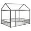 Structure de lit pleine grandeur en métal avec clôture, pour adolescents, filles et garçons-118098529-118098531