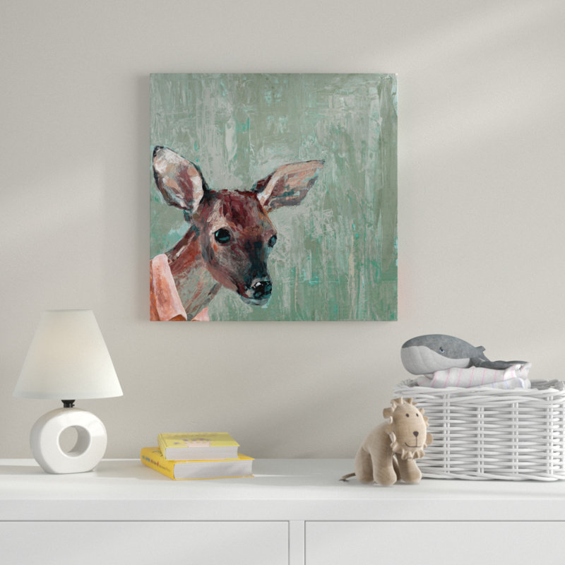«Collared Deer», reproduction sur toile tendue, H 24 po x l 24 po x P 1,5 po
