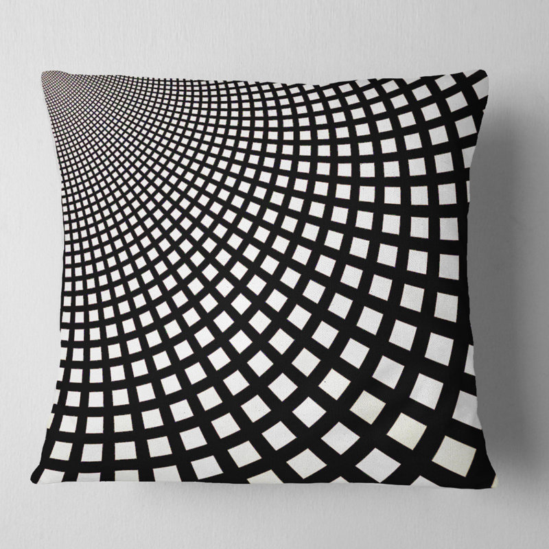 Oreiller abstrait mosaïque pixels carrés, 16 po x 1 po, Coussin décoratif