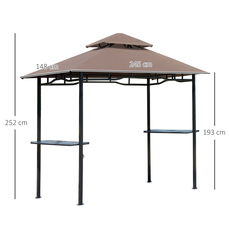 Villegas 2.5m x 1.5m Metal BBQ Gazebo
