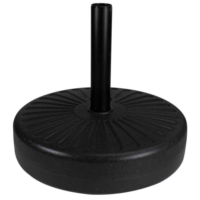 Base de parasol noire résistante à l'eau ou au sable - 48 lb