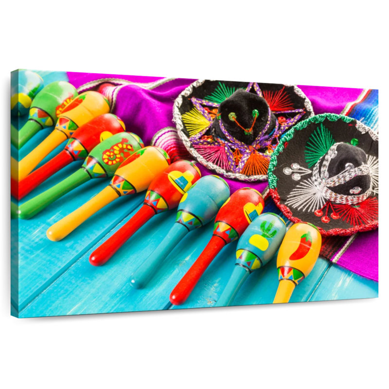 Maracas de la fête mexicaine Lelend, H 34 po x l 51 po