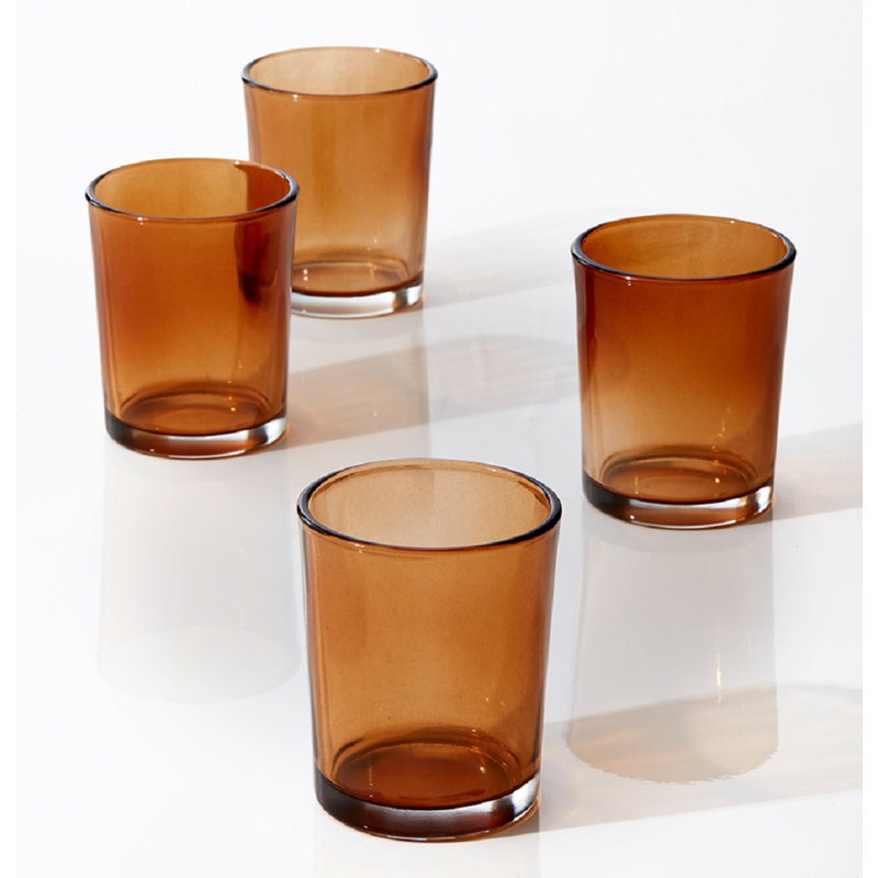 Petit porte-votive en verre, Ambre