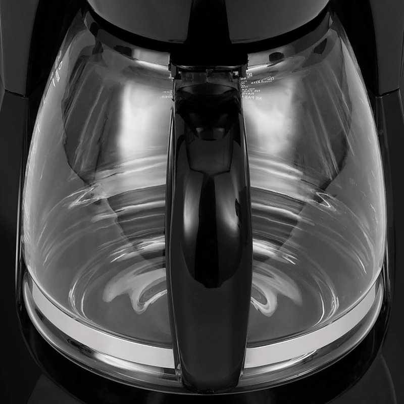 Sleek 12-Cup Black Programmable Coffee Maker with Auto Shutoff