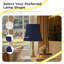 Ensemble de 2 abat-jours cylindriques en tissu gris-bleu, haut de 10 po x bas de 14 po x haut de 10,5 po (araignée), abat-jour en lin naturel fabriqués à la main pliables gris-bleu pour lampes sur pied et lampe de table-1204396985