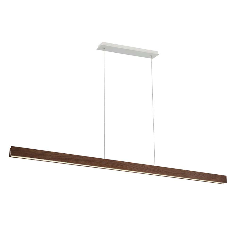 Drift Single Light Glass Dimmable LED Pendant, Dark Walnut, 3" H x 84" W x 2" D