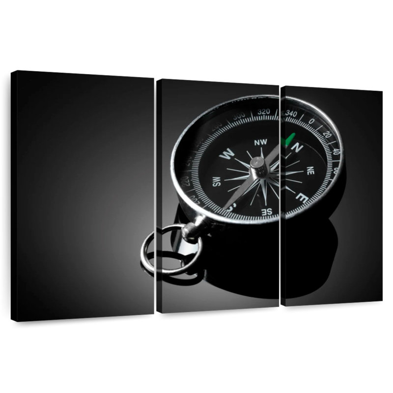 Boussole noire Aletra, H 28 po x l 45 po