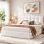 Lit plateforme tapissier avec rangement Arcadia-258869800-258869799