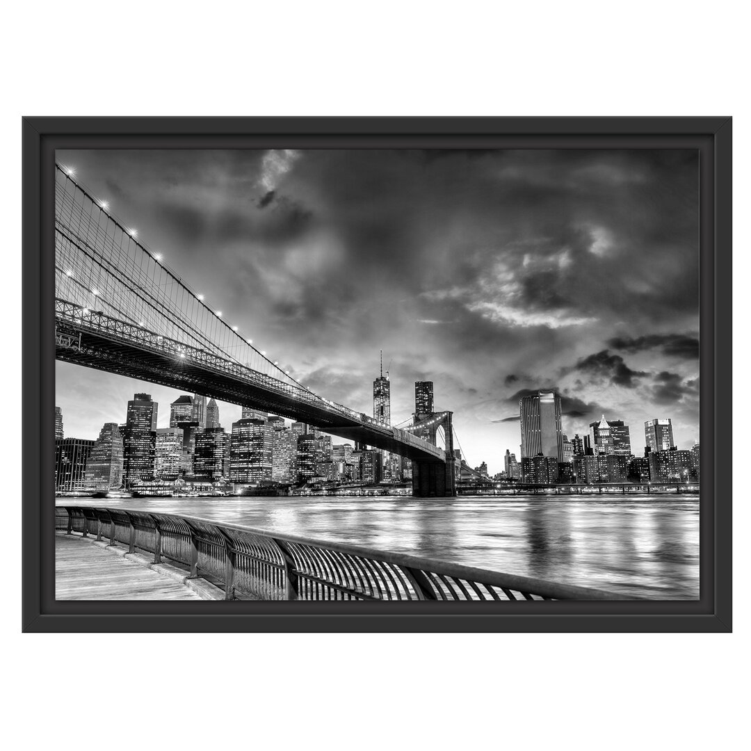 Gerahmtes Wandbild Brooklyn Bridge Park New York