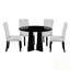 Ensemble de table de salle à manger 5 pièces avec table ronde et 4 chaises-643910988-643910989