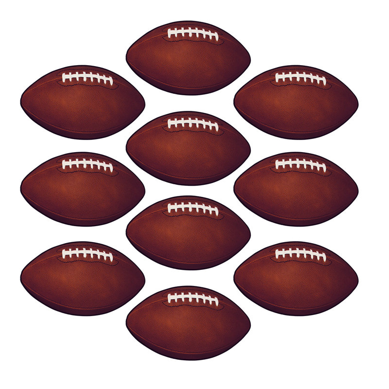 Mini découpes de football - 4 ½ po - paquet de 24