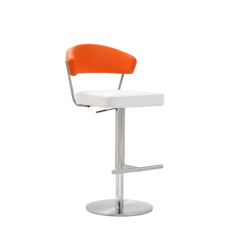 Tabouret de bar Oksen, Orange / blanc