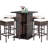 Wicker Bar Set with Stools-1670196190-1670196189