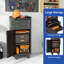 Armoire à outils en métal, organisateur de rangement de garage robuste avec portes verrouillables, établi mobile à panneaux latéraux perforés pour garage
