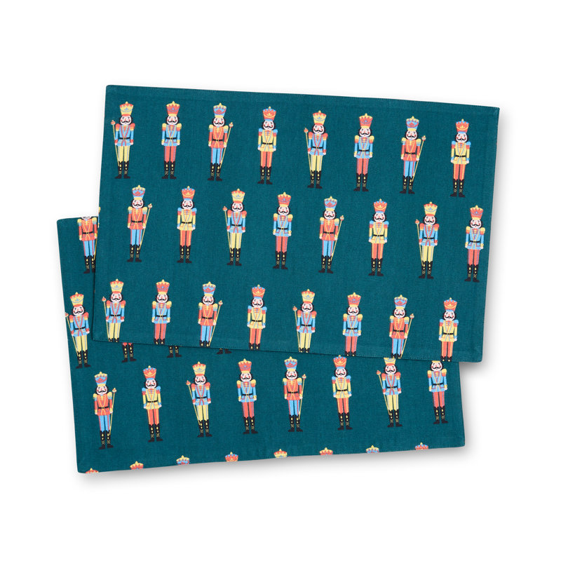 Christmas Nutcracker Cotton Placemat Pair