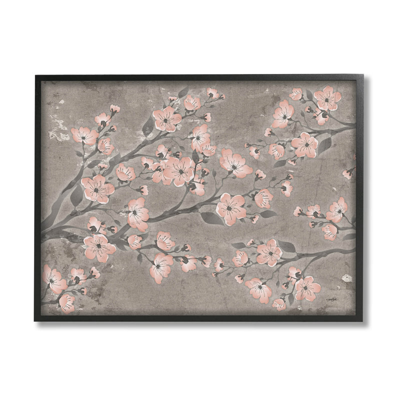 «Cherry Blossom», giclée par Diane Stimson, H 11 po x l 14 po x P 1,5 po, Giclée encadrée noir minuit