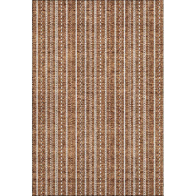Premium Machine Washable Prisco Terracotta Rug