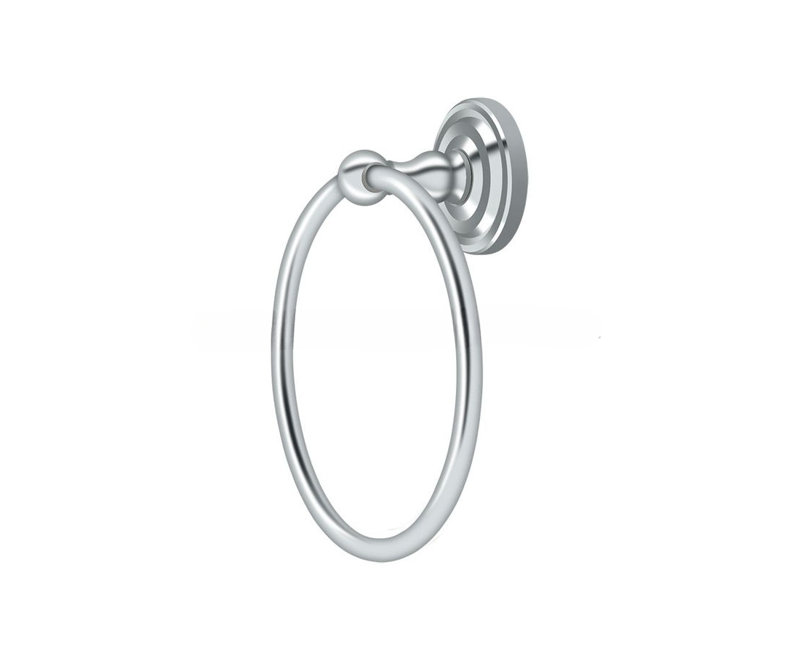 Deltana R2008-U26 6-1/2" Diameter R Series Traditional Towel Ring Polished Chrome