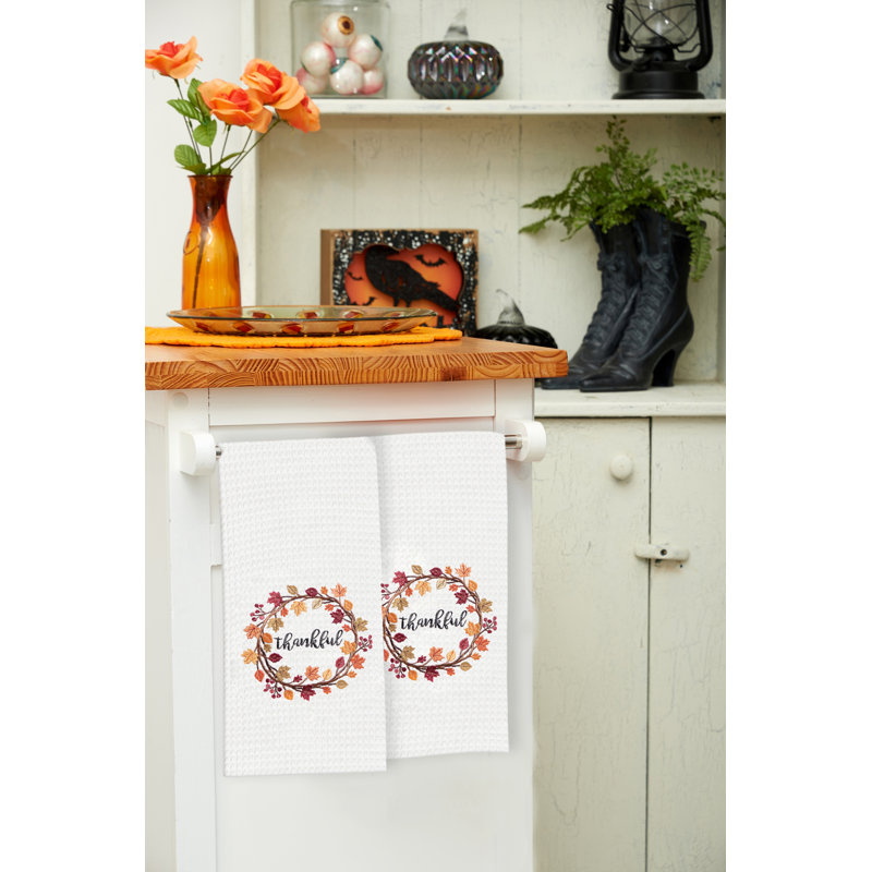 Serviette de cuisine Thankful Wreath