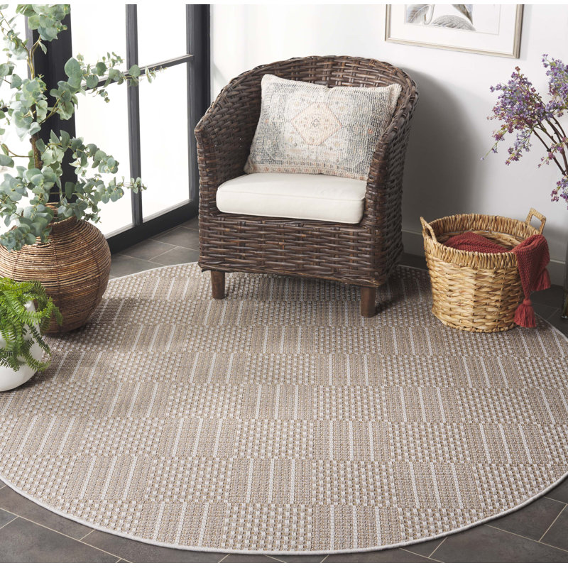 Tapis intérieur / extérieur en sisal Muriel, Rond 6 pi 7 po