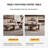 2-Piece Rotating Nesting Coffee Table Set with Sintered Stone Top and Glass Table with Hidden Drawer