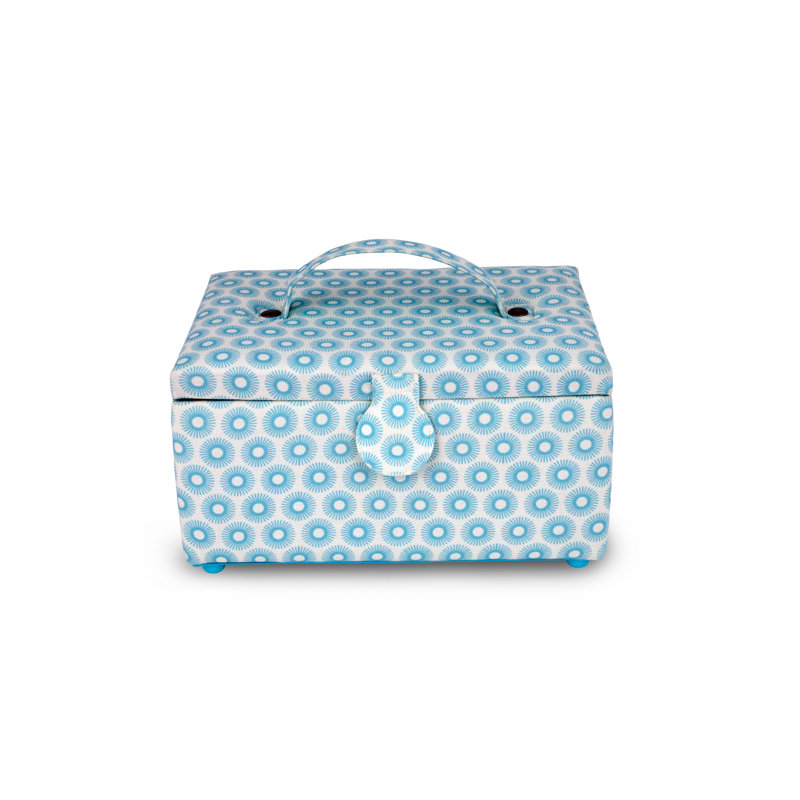 Petit panier à couture Dritz, bleu rétro