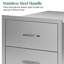 Unité de rangement de cuisine en acier inoxydable à 3 tiroirs P 23 po x H 23 po x l 18 po