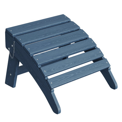 Repose-pieds pliant Adirondack - PEHD pour l'extérieur, repose-pieds d'extérieur pour patio, terrasse, pelouse, bord de piscine - résistant aux intempéries, durable - compatible avec la chaise Adirondack - bleu marine, 1 pièce