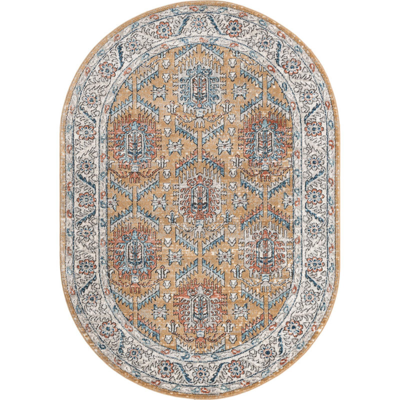 Oriental Indoor Rug, Oval 5'3" x 8'