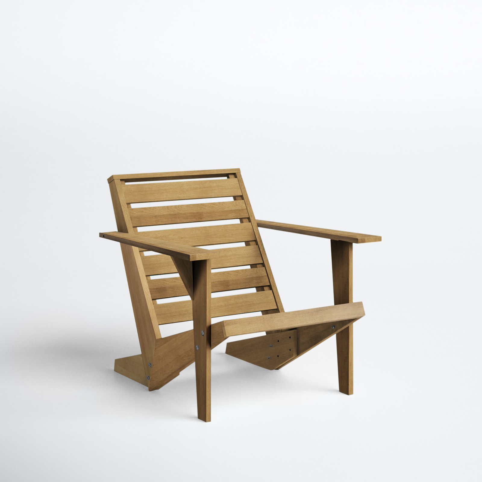 Ursa Acacia Outdoor Adirondack Chair, Natural