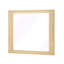 Miroir de commode Kery, cadre rectangulaire, bois brun naturel, 37 x 41