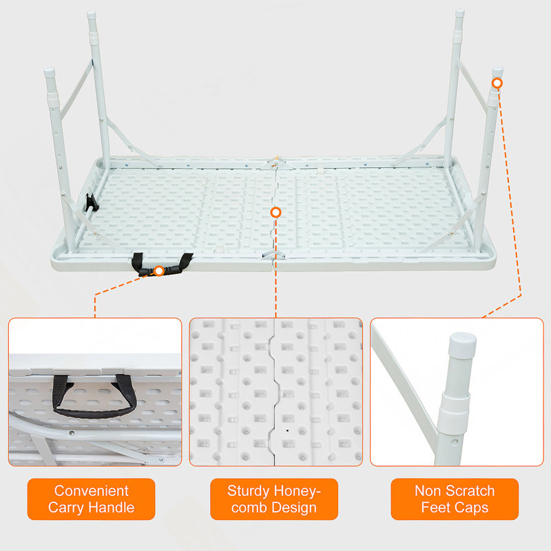 Table pliante portative 4 pi 4 po poids pliable intérieur et extérieur 135 kg