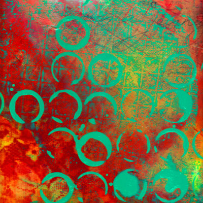 Huldrik Sophia Buddenhagen Green Stains by Sophia Buddenhagen - Wrapped Canvas Print