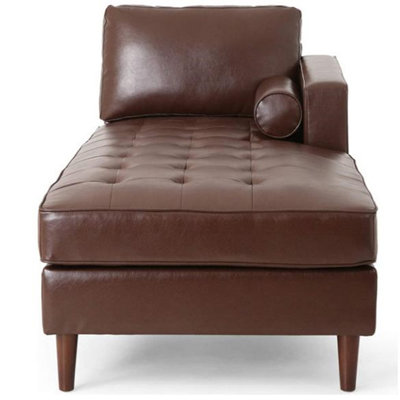 Tamber Faux Leather Chaise Lounge by Hokku Designs