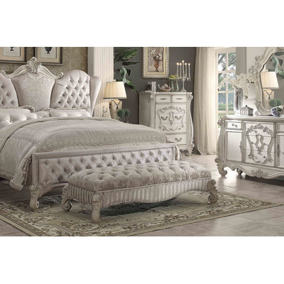 Lindenberg Genuine Leather Upholstered Bench