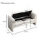 Modern Bed End Bench With Arms And Storage, Upholstered Large Foot Rest Stool-764490850