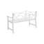 Banc de patio extérieur en métal blanc