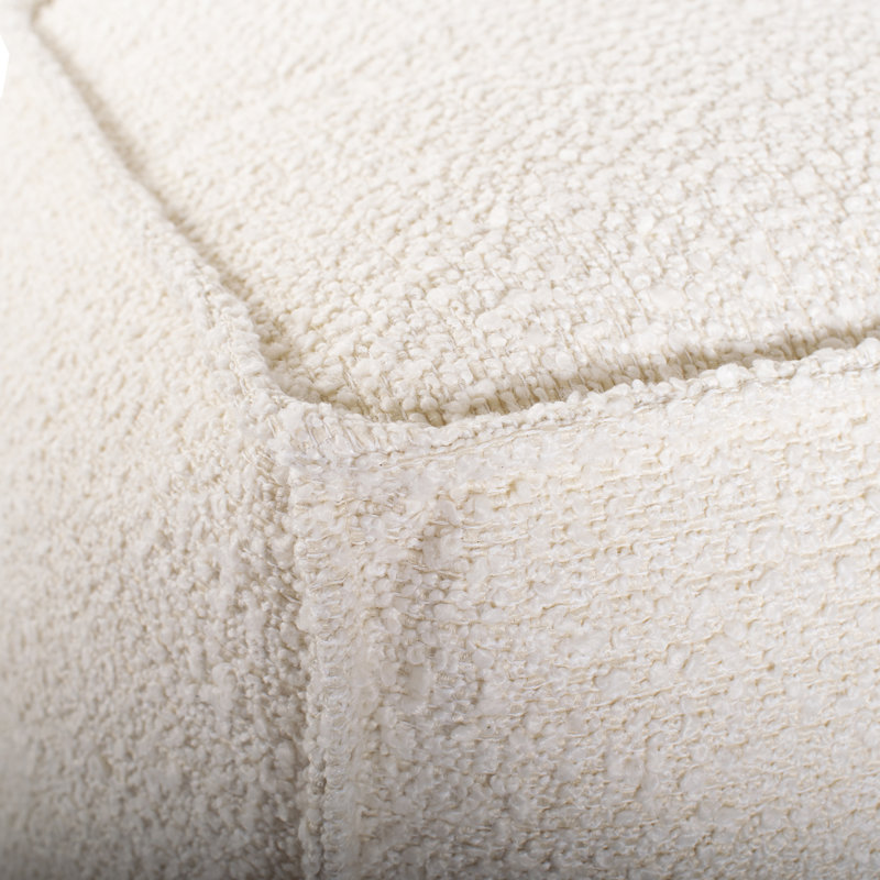 Upholstered Pouf, Natural