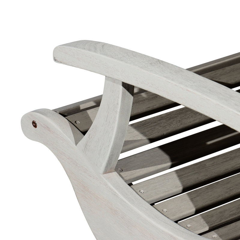 Chaise en bois d'eucalyptus gris Driftwood - Chaise de jardin confortable et élégante pour le patio, Gris