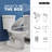 HOROW Elongated Chair-Height Two-Piece Toilet with Dual Flush and Soft-Close Seat, Floor Mounted, 1.28 GPF
