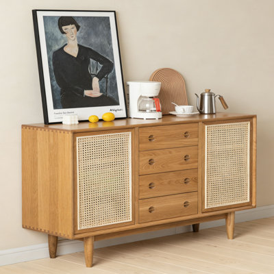 Modern minimalist solid wood sideboard
