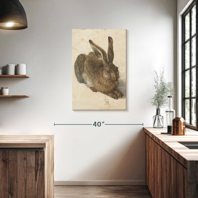 Jeune lièvre Brampt, H 36 po x l 24 po