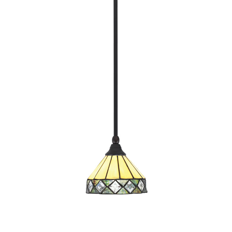 Paramount Matte Black Glass Mini Pendant Light