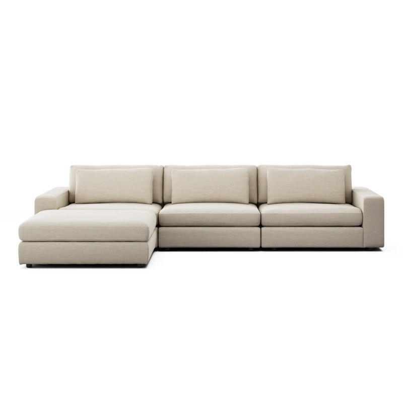 Bloor Modular Sectional, Savoy Parchment Polyester Blend