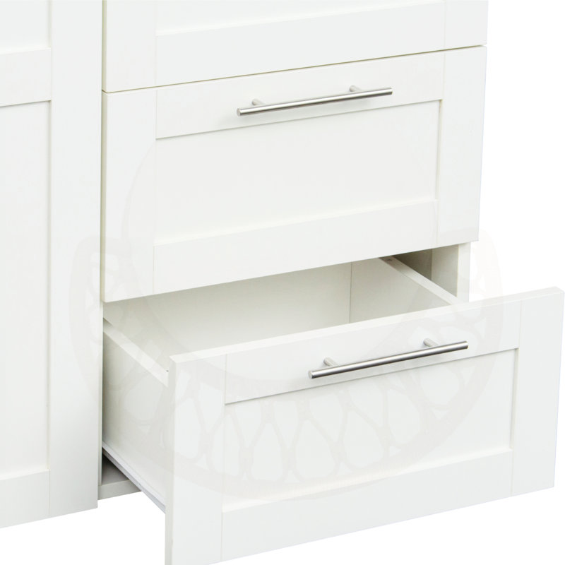 Poirier de rangement et garde-robe multi-rangement de haute qualité avec 2 portes, 2 tiroirs et 5 espaces de rangement pour les maisons modernes