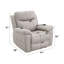 Fauteuil inclinable électrique en microfibre poli gris Chriki-1027633380