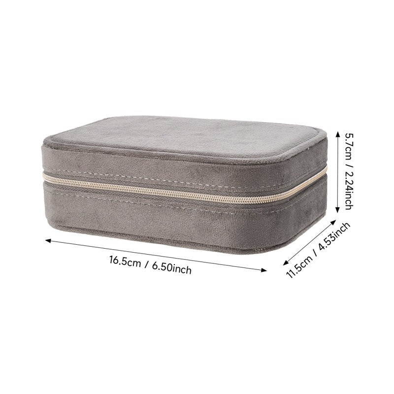 Leather Jewellery Box +, Grey