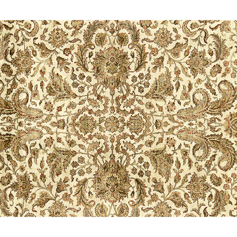 High-Quality Hand-Knotted Cream And Red Area Rug