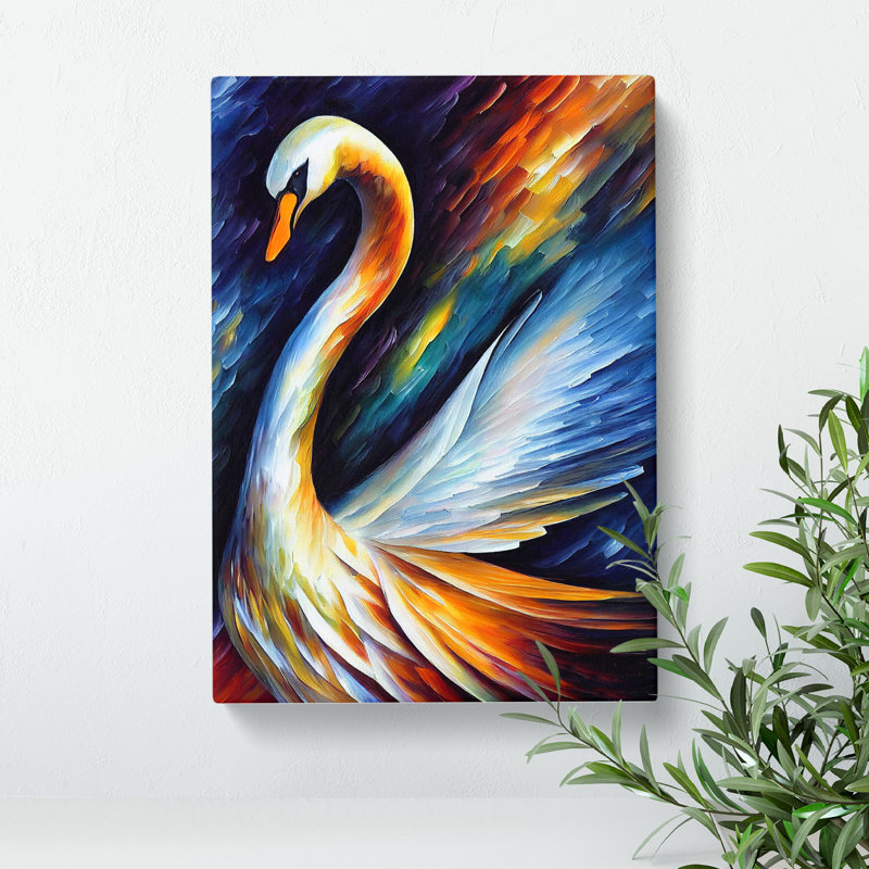 Portrait Of A Swan No.6 - Wrapped Canvas Print, 50cm H x 35cm W x 3cm D